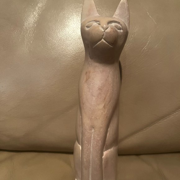 Soapstone 6.5"tall Cat hand made in Kenya - Picture 1 of 5
